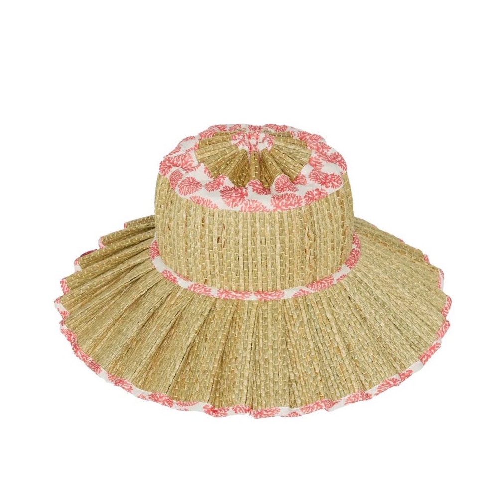 Lorna Murray x Kathy Hilton Coral Luxe Capri Hat